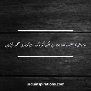 Quotes are words or sentences that come from addresses, books, motion pictures, notable people, or different sources. Inspirational quotes in urdu convey knowledge, humor, inspiration, or a significant truth. Short, powerful sayings or phrases that provide wisdom, motivations, and encouragement are known as inspirational quotes. Quotes in urdu also encourage, inspire, or help people overcome obstacles and are from speeches, books, philosophies, or life experience. Urdu is a poetic and expressive language, so inspirational sayings in urdu have a profound emotional impact. They are frequently taken from the writings of well-known poets, philosophers, and intellectuals and provide inspiration, insight, and hope.